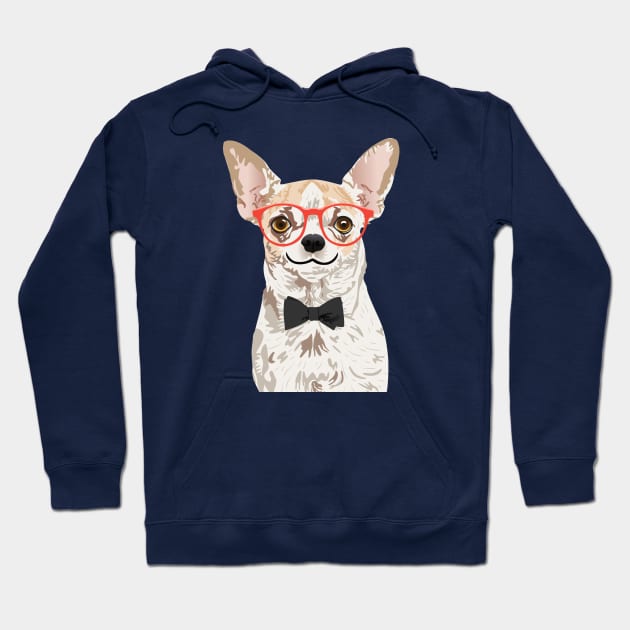 Hipster Chihuahua T-Shirt Hoodie by riin92